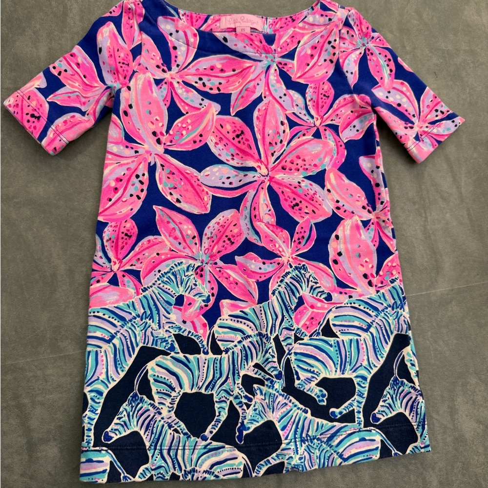 Lilly Pulitzer Pink and Blue Patterned Dress